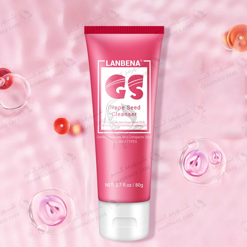 فوم شستشوی 80 میلی لیتر هسته انگور لانبنا Lanbena Grape Seed Cleanser 80ml