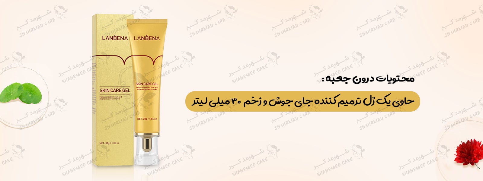 ژل ترمیم کننده 30 گرمی رفع جای جوش و آکنه لانبنا Lanbena TCM Scar and Acne Mark Removal Gel Ointment