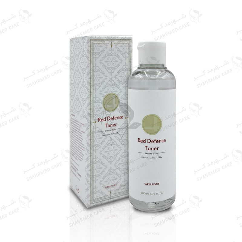 تونر 200 میلی لیتر مرطوب کننده رد دفنس ولفورت Wellfort Red Defense Toner